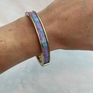Lilly Pulitzer Gold and Purple Bangle Bracelet
